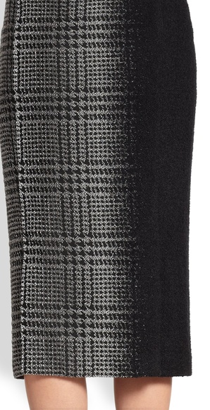 Lafayette 148 Priscilla Ombre Plaid Midi Skirt - Picture 8 of 8